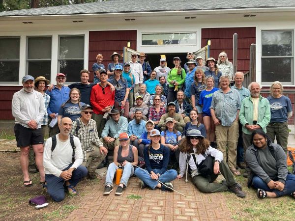 Beaver Scavenger Hunt participants group photo in front of Friends of Cascade-Siskiyou National Monument offices in Ashland, Oregon