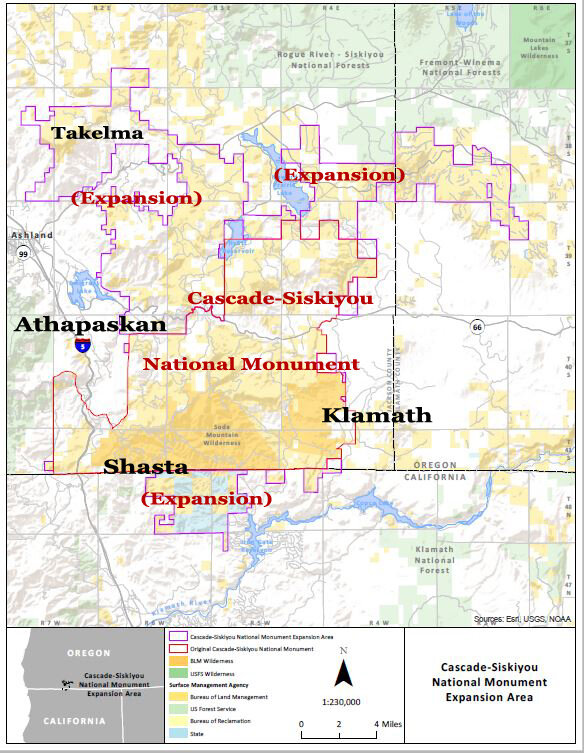  This map and nformation in this article comes from   The Land is Our Heart: Protect the Cascade-Siskiyou National Monument    ( 2017), David Lewis, PhD 