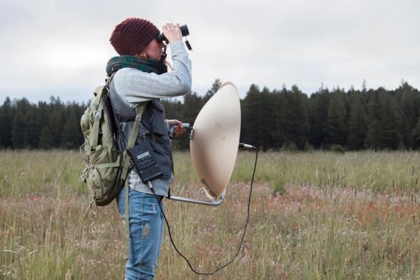 student working in the field on research project partly funded by Friends Research Fund