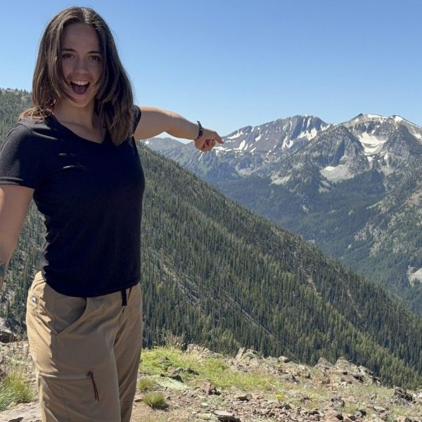Friends Research Fund grant recipient Andrea Osbon working with a wildlife crossing camera